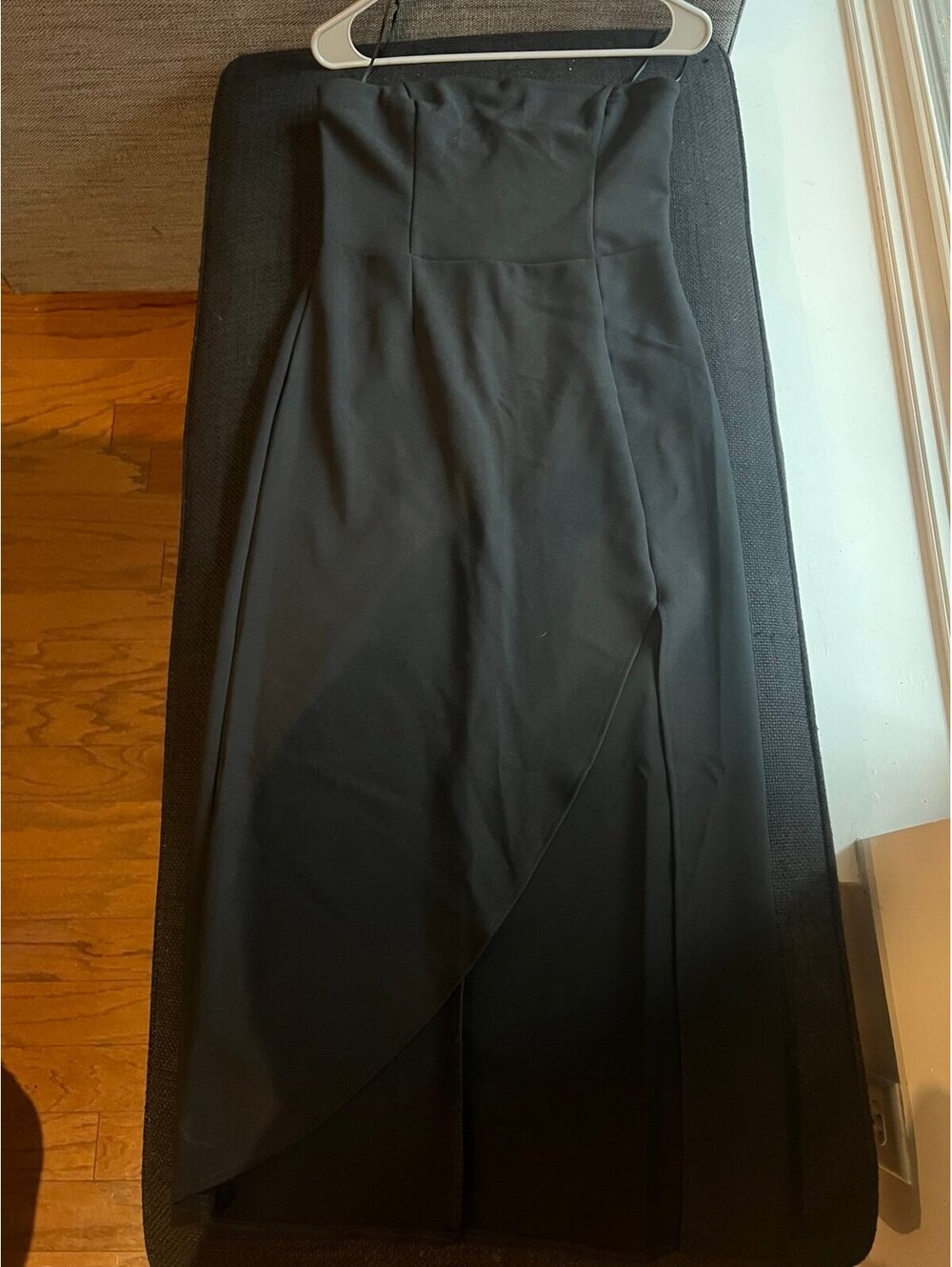 Abercrombie and Fitch Black Strapless Midi Dress Sz M - Picture 3 of 7